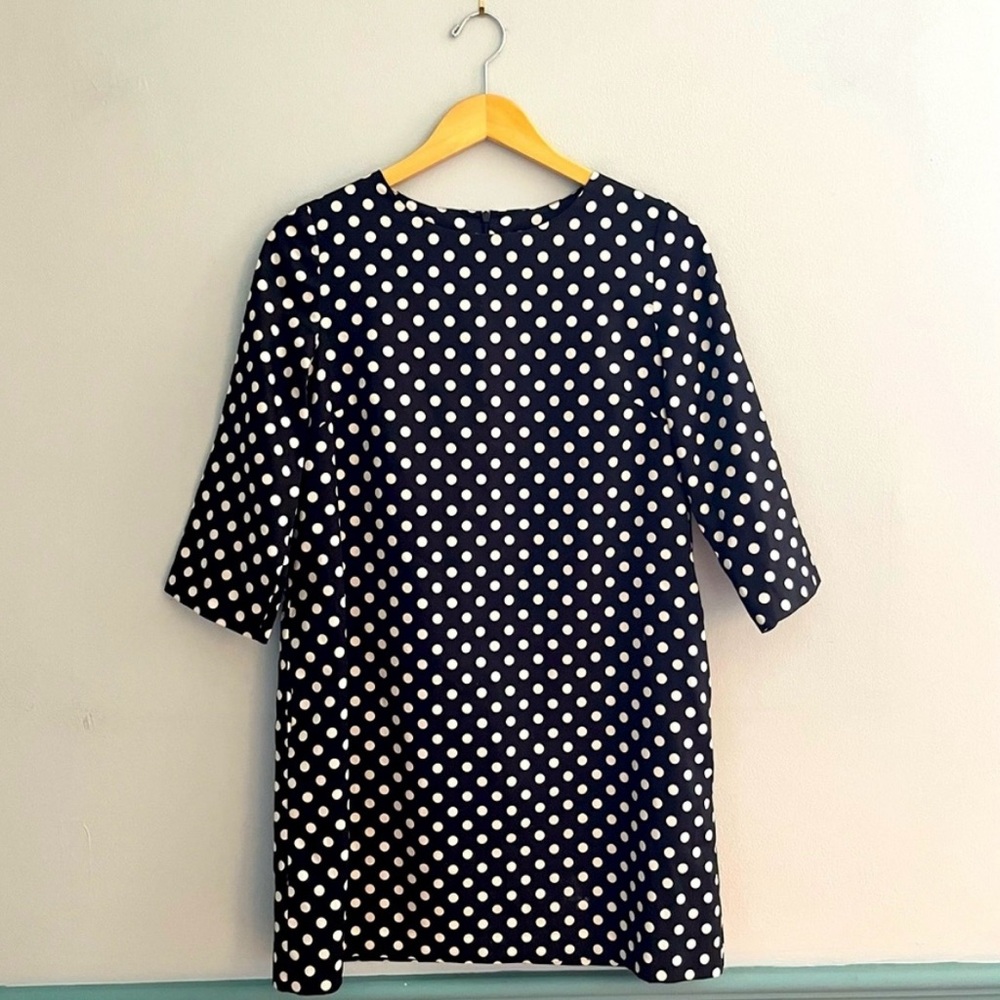 MARIMEKKO POLKA DOT "PEATA"  QUARTER SLEEVED DRESS BLACK/WHITE